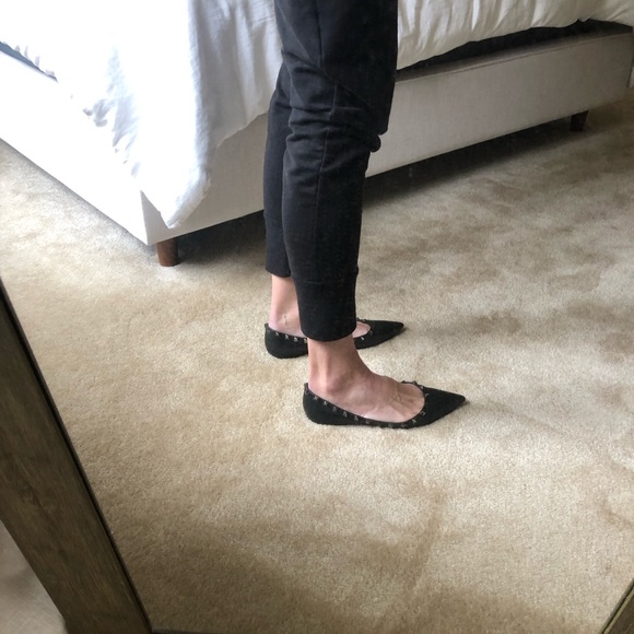 Valentino Garavani Rockstuds noir Ballerina flats size 8 - Picture 9 of 10